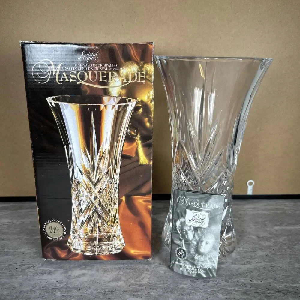 Vintage Verrerie Cristallerie D'arques Crystal‎ Vase Made In France